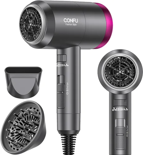 Miniatura 9 de Secador de pelo, secador de pelo CONFU con difusor, secador de pelo profesional 21000PRM, secador de pelo iónico negativo portátil ligero de secado