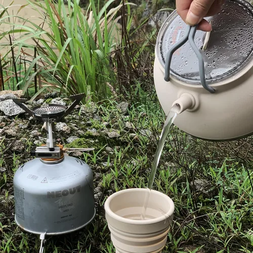 Miniatura 8 de Hervidor portátil plegable para camping, cafetera para senderismo, viajes y exteriores, 1.5 L