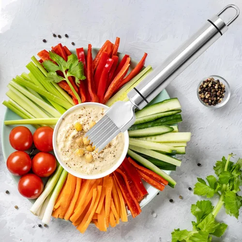 Miniatura 7 de PCTC Cuchillo de cebolla verde picada de acero inoxidable, herramienta de cocina, cortador de verduras, cortador de cebolleta afilada, cuchillo