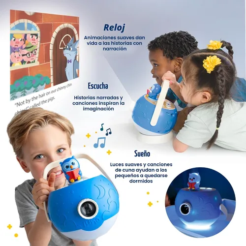 Miniatura 6 de Proyector de libros para niños – 5 cuentos de lectura en voz alta, 5 canciones, luz nocturna y música relajante de ensueño Proyector de cuentos
