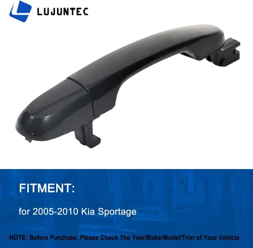 Miniatura 6 de LUJUNTEC Reemplazo de la manija exterior de la puerta del lado del pasajero trasero para 2005-2010 para Kia para Sportage Negro