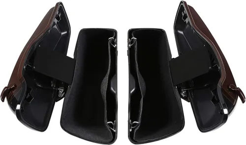 Miniatura 3 de TCMT Auburn Sunglo/Agujero Negro Con Rich Bourbon Duro Alforjas Para Harley Touring Street Electra Glide Ultra Limited 2014-2023