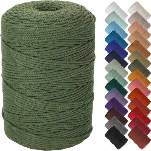 Miniatura 67 de NOANTA - Cuerda de macramé color beige natural, 1/8 pulgadas (3 mm) x 109 yardas (100 metros), cuerda de algodón colorido para colgar en la pared