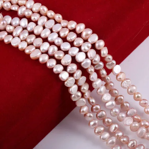 Perla natural, perlas cultivadas de agua dulce naturales, cuentas sueltas para hacer joyas, collares, pulseras para mujeres, 14 pulgadas, paquete de