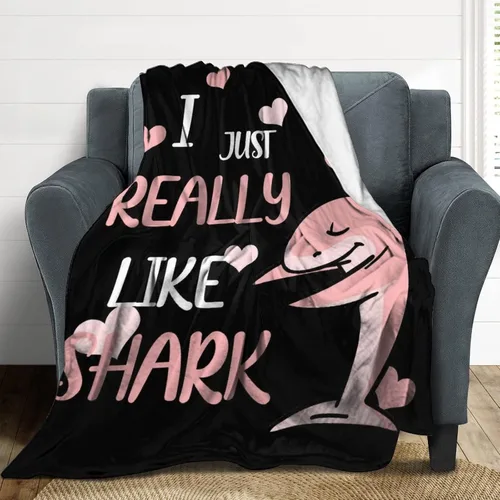 Miniatura 7 de Manta de tiburón para regalo, manta de franela de forro polar de 40 x 50 pulgadas, suave, acogedora y ligera, mantas para sofá, cama, sofá de viaje