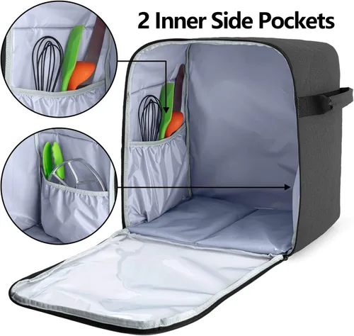Miniatura 2 de Luxja Cubierta antipolvo compatible con mezcladores KitchenAid de 6 a 8 cuartos (con una almohadilla de relleno inferior), cubierta antipolvo