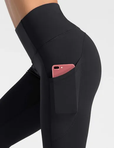 Miniatura 2 de Dragon Fit - Pantalones de yoga de compresión con bolsillos interiores pantalones deportivos de cintura alta con control de abdomen leggings
