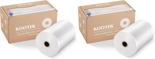 Miniatura 9 de Kootek Bolsas selladoras al vacío de 8 x 150 pies para alimentos con dispensador de cortador, bolsas de sellado al vacío de grado comercial, sin