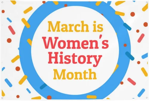 Miniatura 10 de Día de la Mujer Marzo es el Mes de la Historia de la Mujer Pancarta de 70 x 35 pulgadas Fondo de fotografía de fiesta de vacaciones