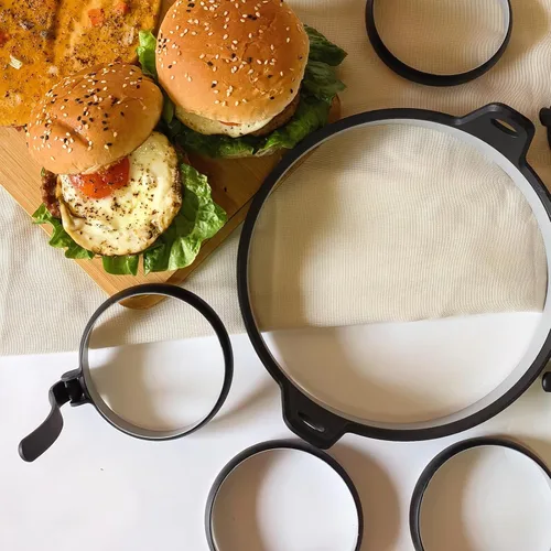 Miniatura 6 de Kit de anillos de silicona antiadherente para huevos y tortillas, anillos de huevo de 4 pulgadas y anillo de tortilla de 8 pulgadas, anillos
