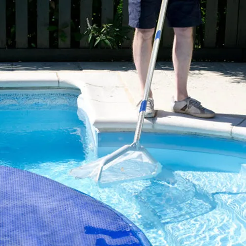 Miniatura 2 de TOPINCN Poste telescópico para piscina, poste telescópico de aluminio profesional de 3 secciones, mango de red desmontable para redes de espumadera