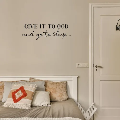 Miniatura 6 de SUPERDANT Calcomanías de Pared Give It to God Citas Pegatinas de Pared Arte en Vinilo Calcomanías Decorativas Bricolaje Dichos Arte en Vinilo