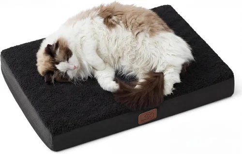 Bedsure - Cama ortopédica pequeña para perros chicos, impermeable, con funda extraíble lavable, tapete de espuma con forma de huevera para mascotas,