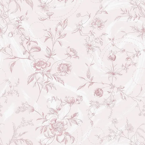 Heroad Papel tapiz floral para despegar y pegar, papel de contacto rosa vintage, bohemio, papel tapiz extraíble de acuarela para decoración de