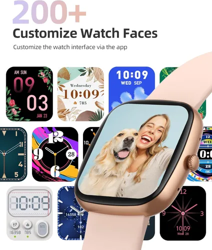 Miniatura 6 de Parsonver Reloj inteligente para teléfonos iOS y Android (respuesta/hacer llamadas), relojes de pantalla HD para mujeres, reloj de seguimiento