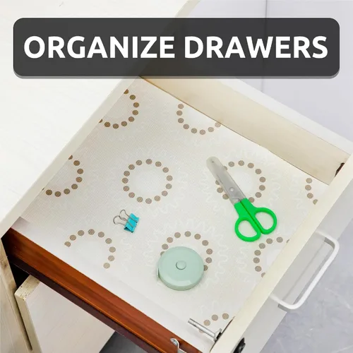 Miniatura 9 de FIFTY FEET Revestimiento de estante de 12 x 120 pulgadas para armarios de cocina, revestimiento de cajón de PVC para cómoda antideslizante