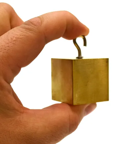 Miniatura 2 de Juego de cubos de densidad con ganchos, incluye 4 metales, latón, cobre, aluminio y acero, lados de 1.25 pulgadas (1.260 in), para uso