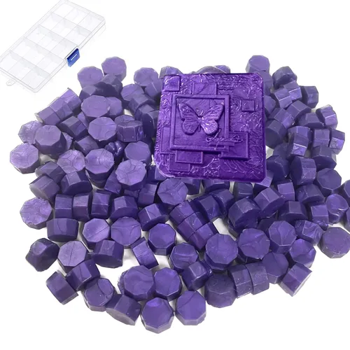 Miniatura 5 de 220 cuentas de sellado de cera, cera de sellado azul para sello de cera (azul 6)