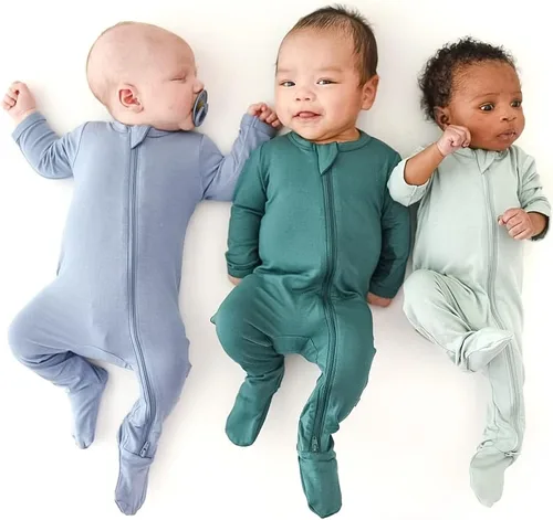 Miniatura 97 de KYTE BABY Pies unisex con cierre de cremallera, rayón hecho de bambú, 0-24 meses