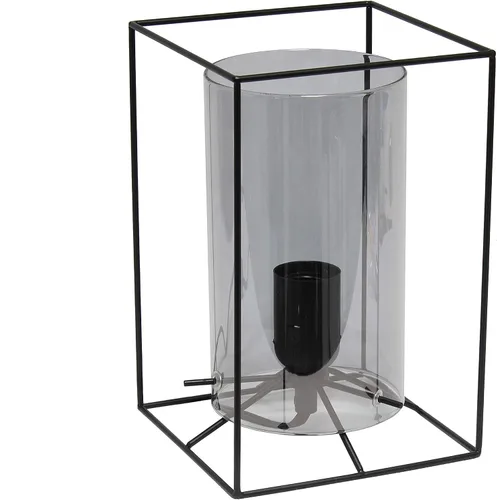 Miniatura 10 de Elegant Designs LT2069-WHT Lámpara de mesa pequeña de vidrio y metal, color blanco y transparente