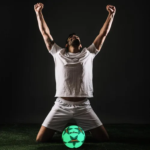 Miniatura 6 de Balón de fútbol que brilla en la oscuridad, tamaño 3/4/5 con bomba, bolas de fútbol luminosas brillantes, regalos para adolescentes, jóvenes
