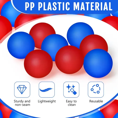 Miniatura 3 de Hanaive 100 unidades pelotas de tenis de mesa multicolor de 40 mm, pelotas de plástico a granel lavables, juego pequeño para juegos de piscina