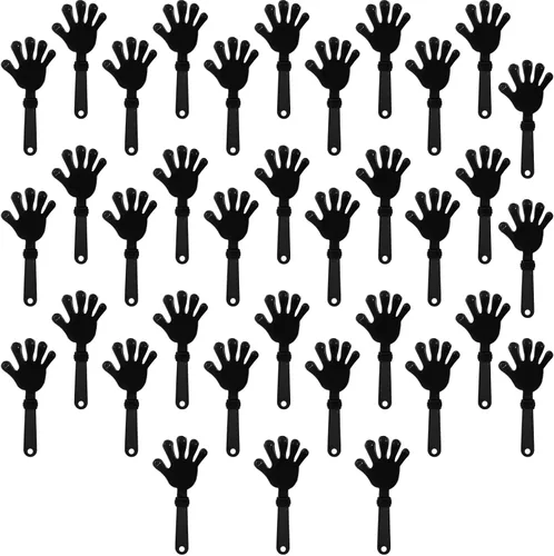 Miniatura 10 de 36 pinzas de mano color azul rey de 7.5 pulgadas para hacer ruido, regalos de fiesta, plástico para fiestas, eventos deportivos, bailar, bailar