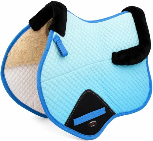 CHALLENGER Caballo Inglés Contorneado Algodón Acolchado Cerrar Contacto Trail Saddle Pad Ombre72174