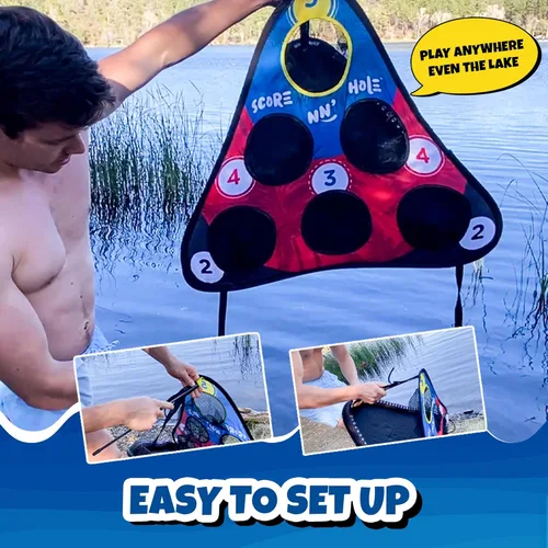 Miniatura 3 de SKIP NN' HOLE Stonne Skipping Meets Pool Cornhole Game - para todas las edades