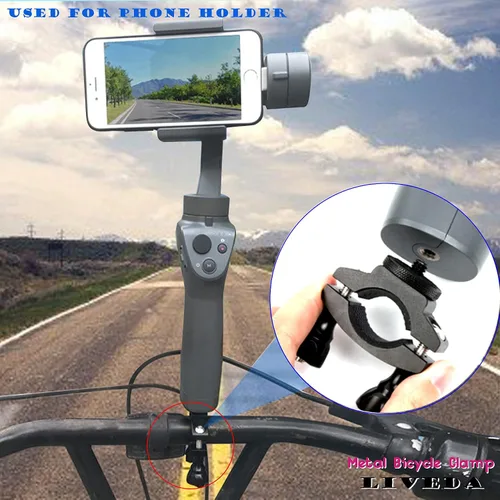 Miniatura 6 de Niewalda Soporte de cámara de bicicleta para bicicleta de montaña/cámara de acción de motocicleta, soporte de bicicleta compatible con cámara