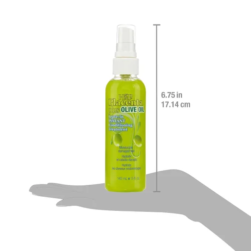 Miniatura 4 de HNP Tratamiento acondicionador sin enjuague de placenta con aceite de oliva, 5 onzas