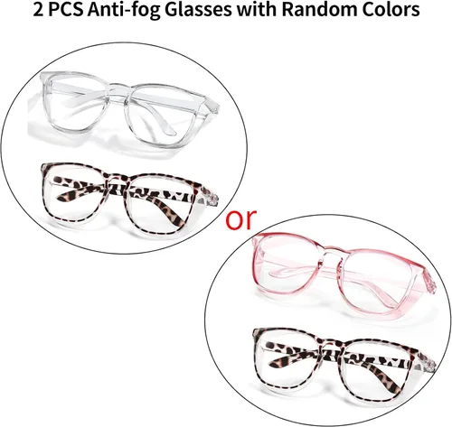 Miniatura 2 de Elegantes gafas de seguridad para mujeres y niñas, gafas anti-vaho, gafas protectoras, gafas transparentes Tortuga+transparente
