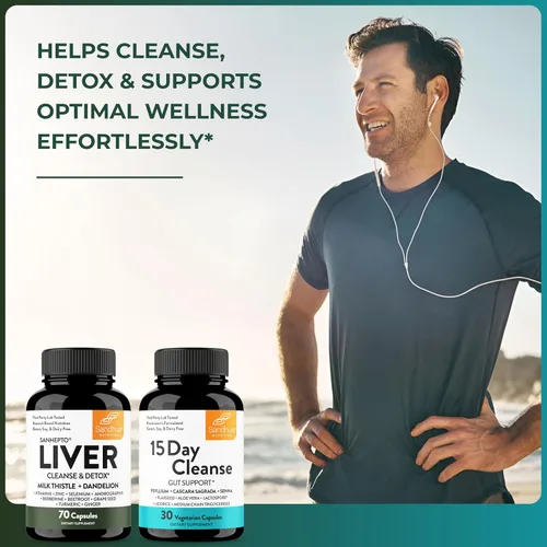 Miniatura 8 de Sandhu's Suplemento de desintoxicación y limpieza intestinal de 15 días para mujeres y hombres Apoya la salud hepática, intestinal y digestiva