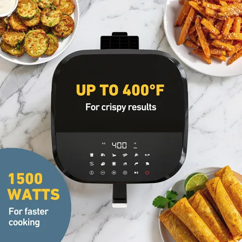 Miniatura 5 de West Bend Freidora de aire digital de 4.5 cuartos de galón, compacta con 12 preajustes, temperatura ajustable para comidas crujientes rápidas, cesta
