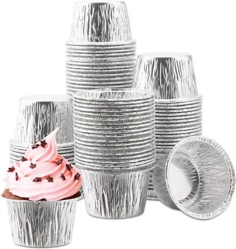 Miniatura 23 de EUSOAR Vasos para hornear, 50 forros para cupcakes de 3.5 onzas, forros para magdalenas de Navidad, envoltorios de cupcakes, papel para magdalenas