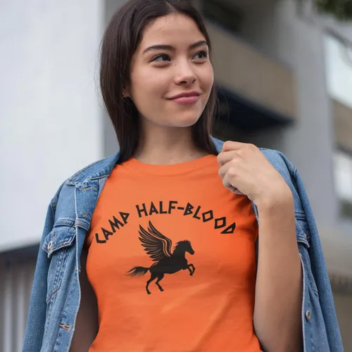 Miniatura 4 de shop4ever Camiseta Camp Half Blood Demigods para mujer
