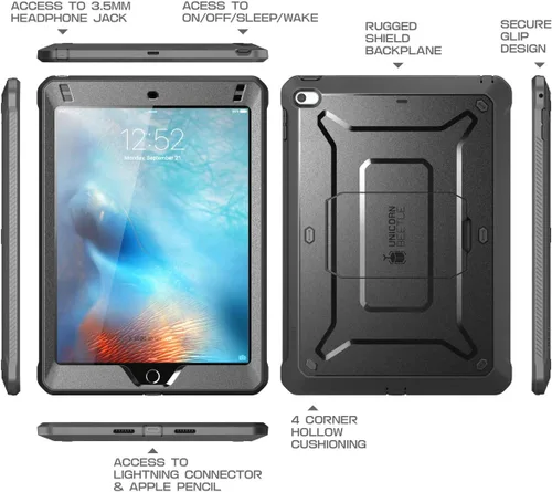 Miniatura 2 de SUPCASE Unicorn Beetle Pro Series: funda para iPad Mini 5, con protector de pantalla integrado, funda híbrida resistente con función atril para iPad