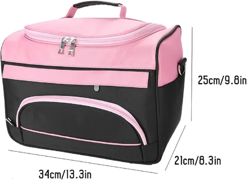 Miniatura 5 de Petyoung Bolsa de transporte de peluquería de gran capacidad con correa para el hombro, equipo de peluquería profesional, herramienta de salón