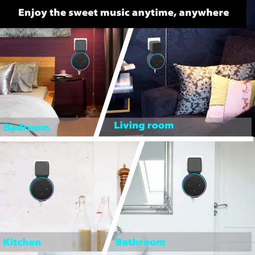 Miniatura 7 de Maxonar Soporte de pared Echo Dot, soporte para Echo Dot de 3ª generación, compatible con HomePod Mini, accesorios inteligentes para Echo Dot