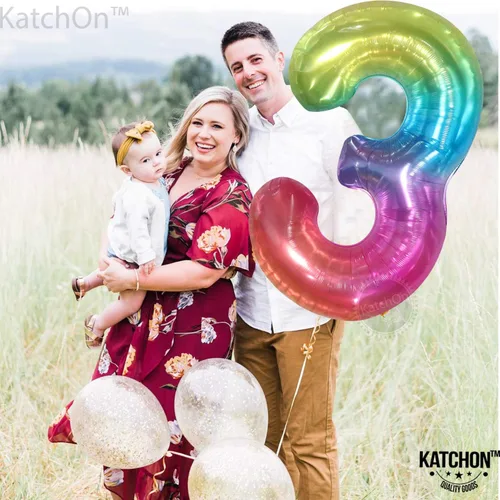 Miniatura 117 de KatchOn, Globo grande azul número 2 de 40 pulgadas Decoraciones de cumpleaños de Baby Shark para niño de 2 años Globo azul número 2 Globo