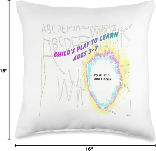 Miniatura 4 de Child's Play To Learn Austin Harris Austin and Harris - Almohada infantil de 3 a 7 años, 16 x 16 pulgadas, multicolor