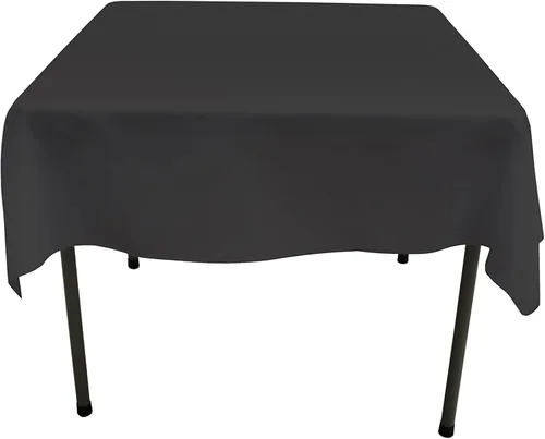 Miniatura 16 de GEFEII Servilletas de tela de poliéster sólido de 18 x 18 pulgadas para cocina, mantel rectangular cuadrado redondo para bodas, fiestas