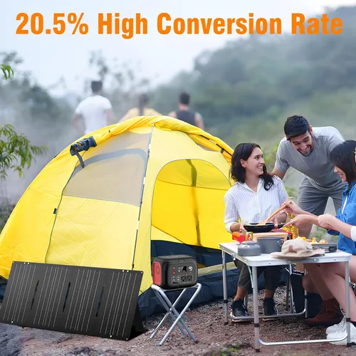 Miniatura 3 de Cargador de Panel Solar YT60 de 60W, Panel Solar de Alta Eficiencia para Camping, Impermeable IP68, con Salidas USB y DC para Estación de Energía