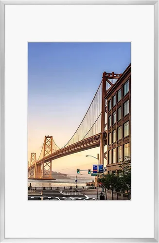 Miniatura 43 de Frametory, Portarretratos de aluminio negro de 6 x 8 pulgadas, juego de 1, ideal para mostrar fotos de 5 x 7 con paspartú o 6 x 8 sin paspartú