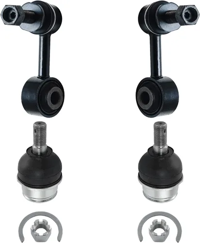 Miniatura 288 de Detroit Axle – Kit de suspensión delantera para Hyundai 2013-2018 Santa Fe 2 enlaces de barra de estabilizador 4 varillas de amarre interiores