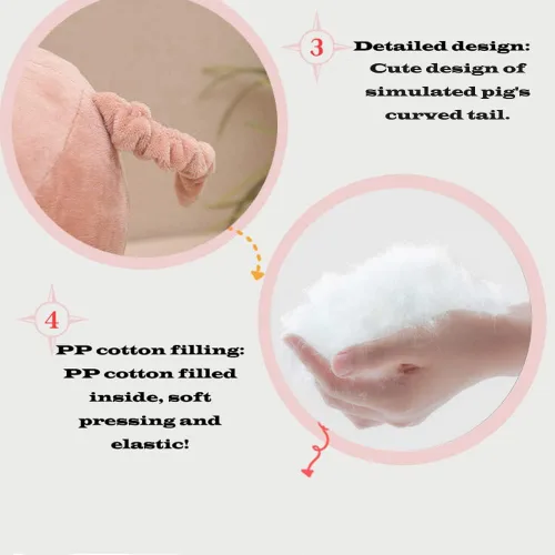 Miniatura 5 de Peluche de cerdo rosa de 15.7 pulgadas, almohada de peluche para niños