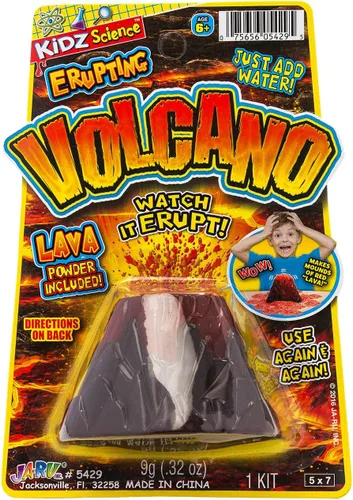 Miniatura 3 de 2Chill Pequeño juguete de volcán eruptivo (paquete de 12) Kit de ciencia de volcán para niños, juguete educativo STEM, juego de experimentos