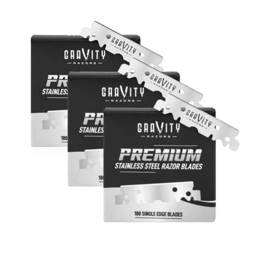 Gravity Razors GRAVITY RAZORS - Cuchillas de afeitar de un solo filo de alta calidad, cuchillas de afeitar de acero sueco para navajas de afeitar de