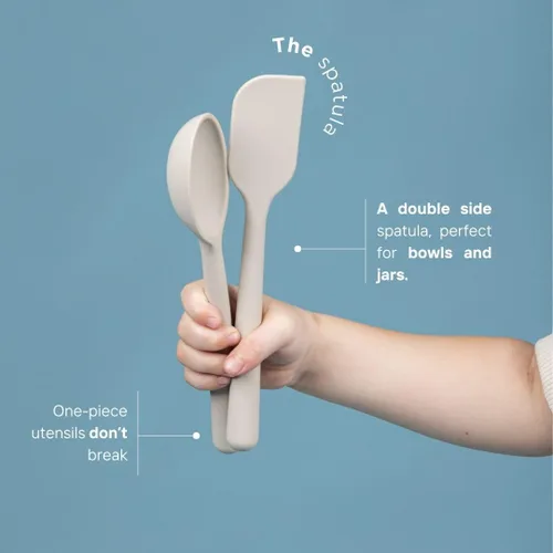 Miniatura 5 de Tampoco Real Kids - Juego de cocina y hornear – Herramientas de cocina Montessori para cocinar de verdad con utensilios de silicona aptos para Piedra