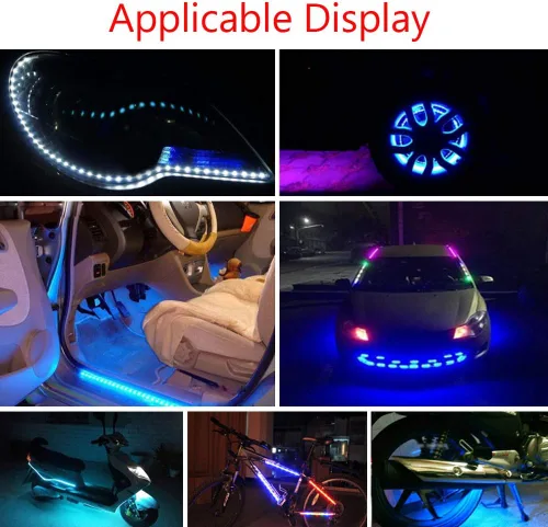 Miniatura 7 de ESUPPORT - Tira de luz LED (12 V, 15 LED, 11.8 in, flexible, impermeable, 4 unidades)